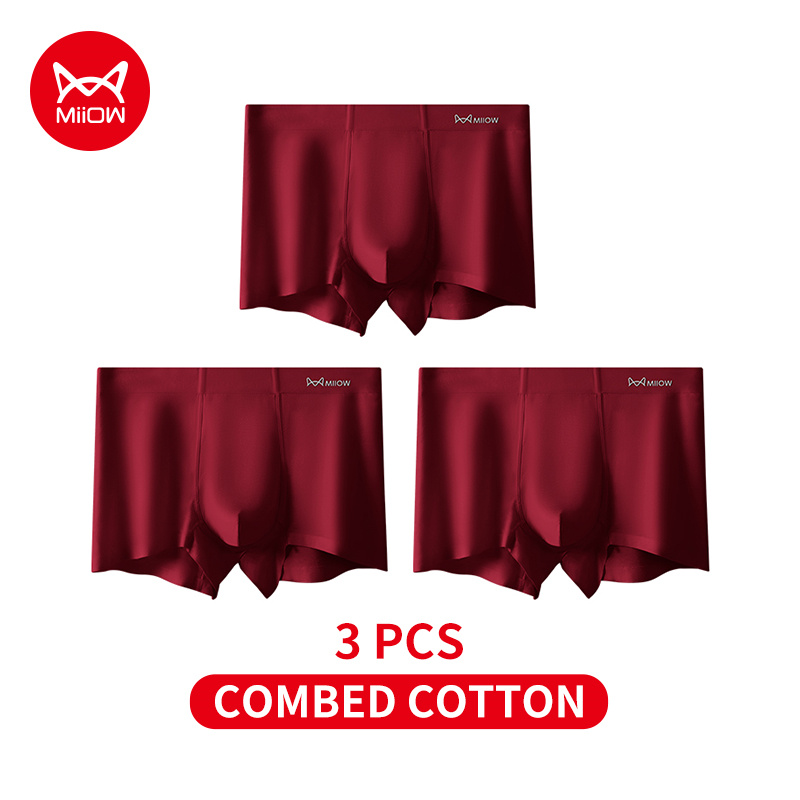Boxer Brief Pack Cotton - MiiOW 3 Adet Sonbahar Kış Pamuk