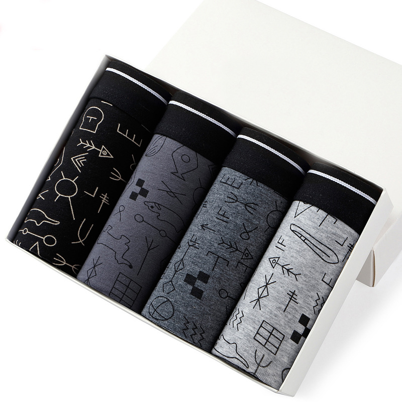 Boxer Brief Pack Cotton - 4 adet erkek külot seksi şort